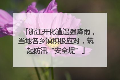 浙江开化遭遇强降雨，当地各乡镇积极应对，筑起防汛“安全堤”