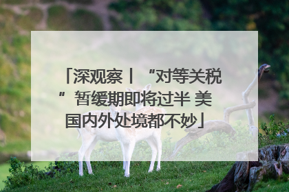 深观察丨“对等关税”暂缓期即将过半 美国内外处境都不妙