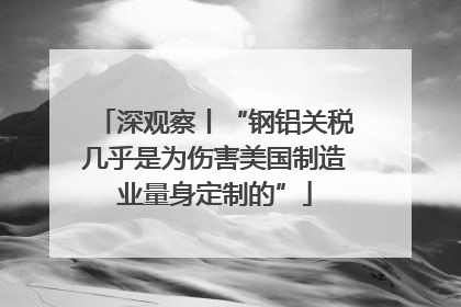 深观察丨“钢铝关税几乎是为伤害美国制造业量身定制的”