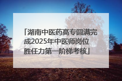 湖南中医药高专圆满完成2025年中医师岗位胜任力第一阶梯考核