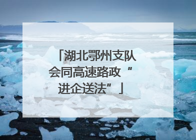 湖北鄂州支队会同高速路政“进企送法”