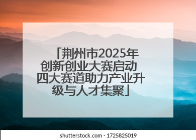 荆州市2025年创新创业大赛启动 四大赛道助力产业升级与人才集聚