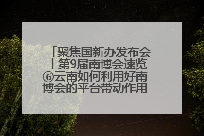 聚焦国新办发布会丨第9届南博会速览⑥云南如何利用好南博会的平台带动作用，深化与南亚国家的交流与合作？