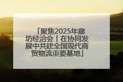 聚焦2025年廊坊经洽会丨在协同发展中共建全国现代商贸物流重要基地