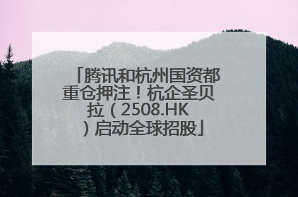 腾讯和杭州国资都重仓押注！杭企圣贝拉（2508.HK）启动全球招股