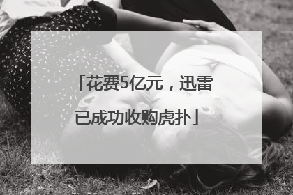 花费5亿元，迅雷已成功收购虎扑