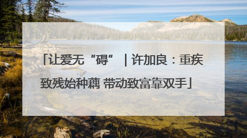 让爱无“碍”｜许加良：重疾致残始种藕 带动致富靠双手
