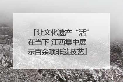 让文化遗产“活”在当下 江西集中展示百余项非遗技艺