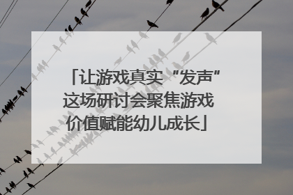 让游戏真实“发声” 这场研讨会聚焦游戏价值赋能幼儿成长