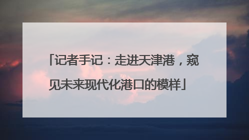 记者手记：走进天津港，窥见未来现代化港口的模样