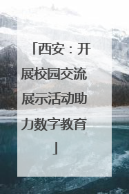 西安：开展校园交流展示活动助力数字教育