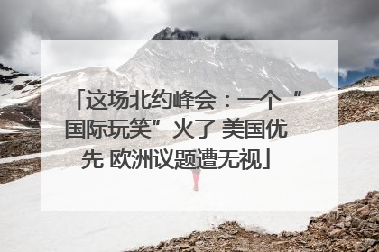 这场北约峰会：一个“国际玩笑”火了 美国优先 欧洲议题遭无视