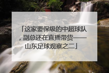 这家要保级的中超球队，副总还在直播带货——山东足球观察之二