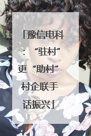 豫信电科：“驻村”更“助村” 村企联手话振兴
