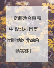资源整合惠民生 湖北柠月集团推动医养融合新实践