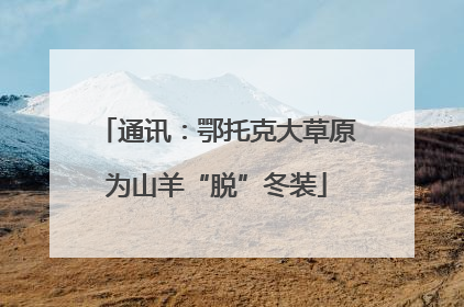 通讯：鄂托克大草原为山羊“脱”冬装