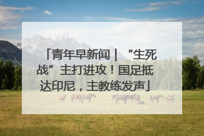 青年早新闻｜“生死战”主打进攻！国足抵达印尼，主教练发声