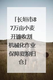 长垣市87万亩小麦开镰收割 机械化作业保障夏粮归仓