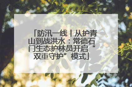 防汛一线丨从护青山到战洪水：常德石门生态护林员开启“双重守护”模式