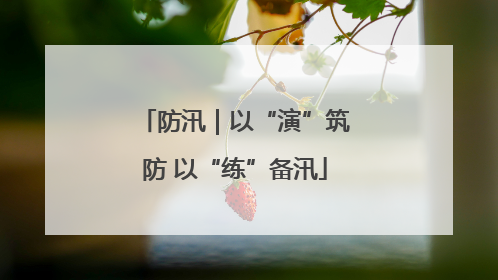 防汛｜以“演”筑防 以“练”备汛
