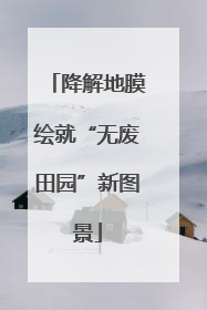 降解地膜绘就“无废田园”新图景