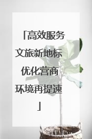 高效服务文旅新地标 优化营商环境再提速