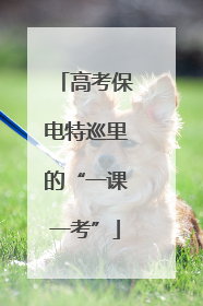 高考保电特巡里的“一课一考”