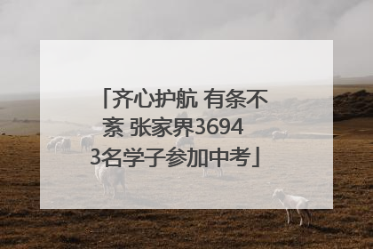 齐心护航 有条不紊 张家界36943名学子参加中考