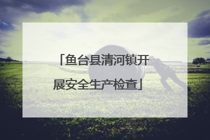 鱼台县清河镇开展安全生产检查