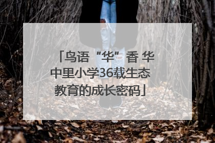 鸟语“华”香 华中里小学36载生态教育的成长密码