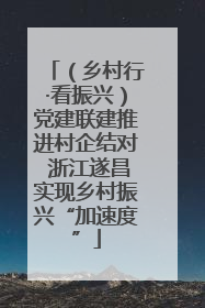 （乡村行·看振兴）党建联建推进村企结对 浙江遂昌实现乡村振兴“加速度”
