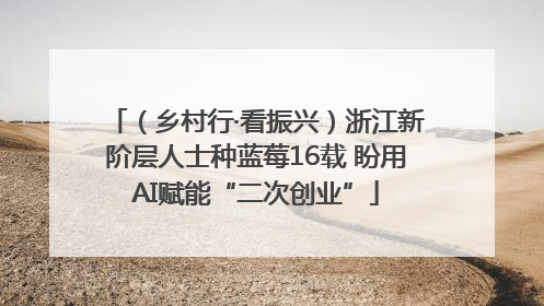 （乡村行·看振兴）浙江新阶层人士种蓝莓16载 盼用AI赋能“二次创业”