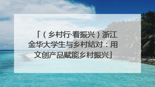 （乡村行·看振兴）浙江金华大学生与乡村结对：用文创产品赋能乡村振兴