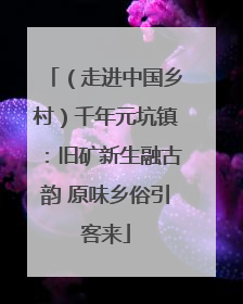 （走进中国乡村）千年元坑镇：旧矿新生融古韵 原味乡俗引客来