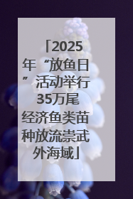 2025年“放鱼日”活动举行 35万尾经济鱼类苗种放流崇武外海域