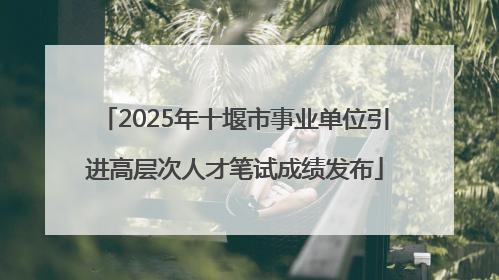 2025年十堰市事业单位引进高层次人才笔试成绩发布
