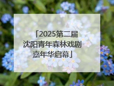 2025第二届沈阳青年森林戏剧嘉年华启幕