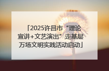 2025许昌市“理论宣讲+文艺演出”走基层万场文明实践活动启动