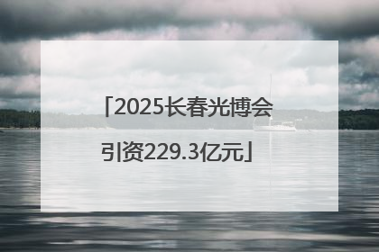 2025长春光博会引资229.3亿元