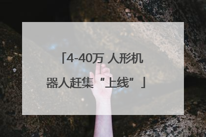 4-40万 人形机器人赶集“上线”