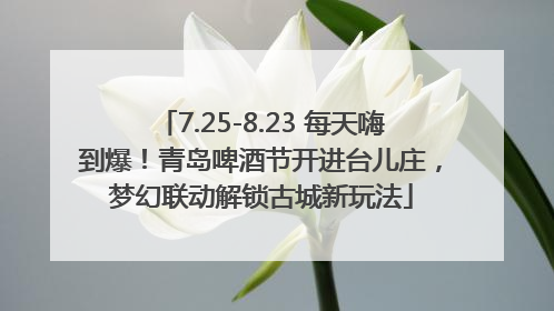 7.25-8.23 每天嗨到爆！青岛啤酒节开进台儿庄，梦幻联动解锁古城新玩法